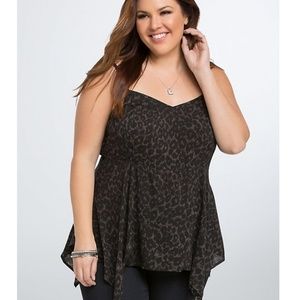 torrid Tops - Torrid leopard print babydoll challis tank top torrid Tops - Torrid leopard print babydoll challis tank top